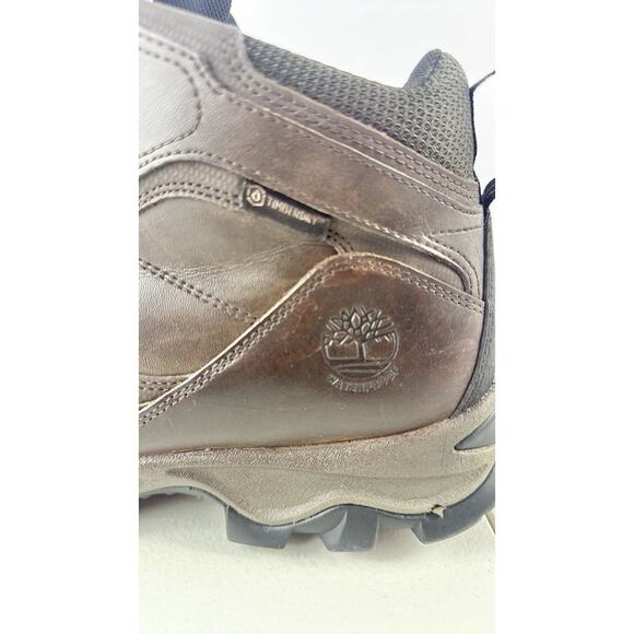 Timberland Mt Maddsen Mid Waterproof Hiking Boots Mens 12 Brown Leather Logo - Picture 9 of 12